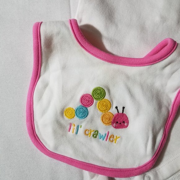 Gymboree Snuggle Bug 0-3 month NWT Romper, 2 bodysuits, headband, socks, used bi - Picture 3 of 6